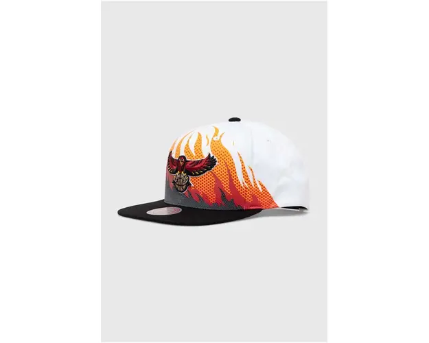 Mitchell&Ness sapca de baseball din bumbac ATLANTA HAWKS culoarea alb, modelator