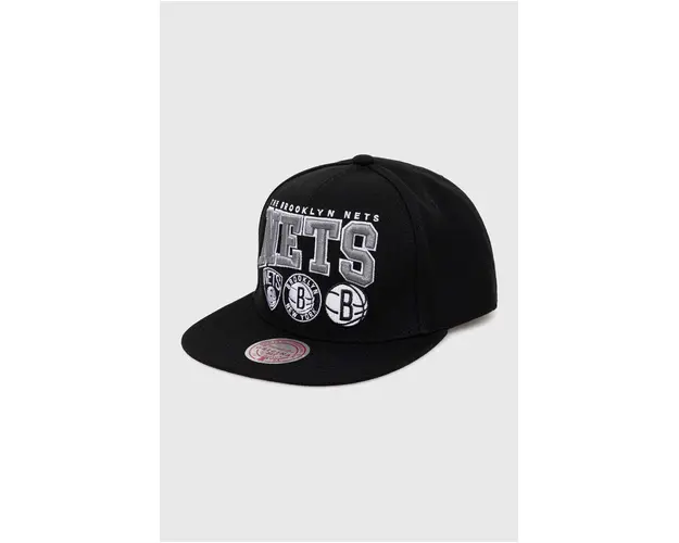 Mitchell&Ness sapca BROOKLYN NETS culoarea negru, cu imprimeu