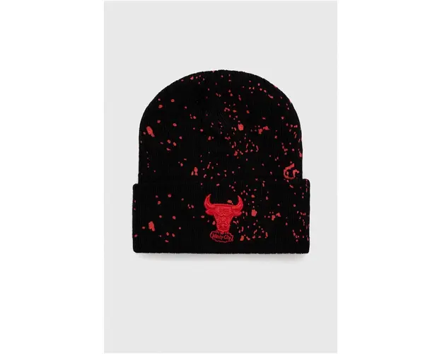 Mitchell&Ness caciula CHICAGO BULLS culoarea negru, din tricot gros