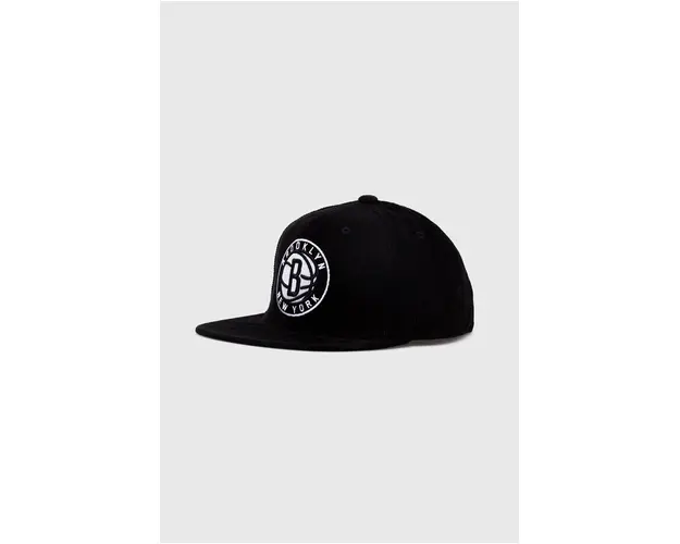 Mitchell&Ness sapca de baseball din bumbac BROOKLYN NETS culoarea negru, cu imprimeu