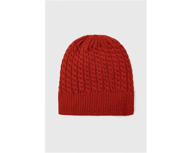 Montane caciula Windjammer culoarea rosu, de lana, din tricot gros