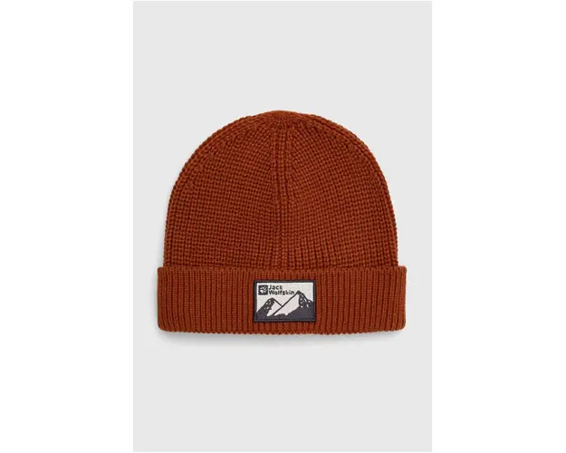 Jack Wolfskin caciula culoarea rosu, din tricot gros