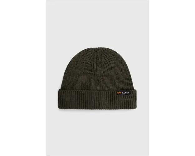 Alpha Industries caciula Dockers Beanie culoarea verde, din tesatura uni 138905.142