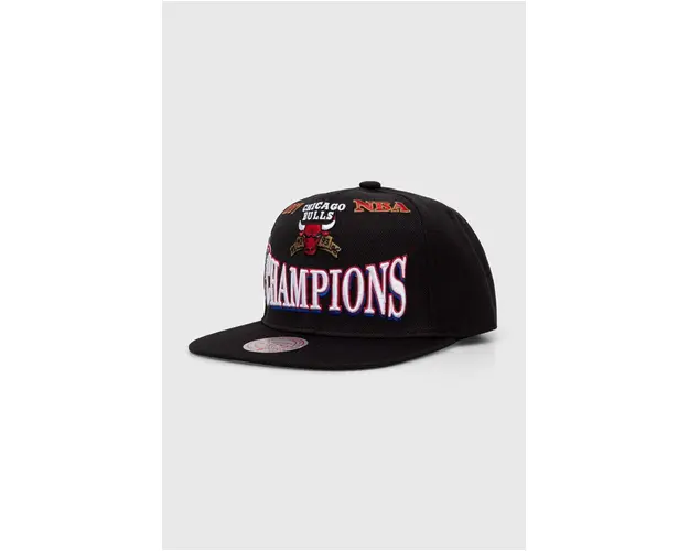 Mitchell&Ness sapca din amestec de lana culoarea negru, cu imprimeu