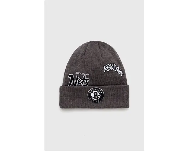 New Era caciula culoarea gri, BROOKLYN NETS