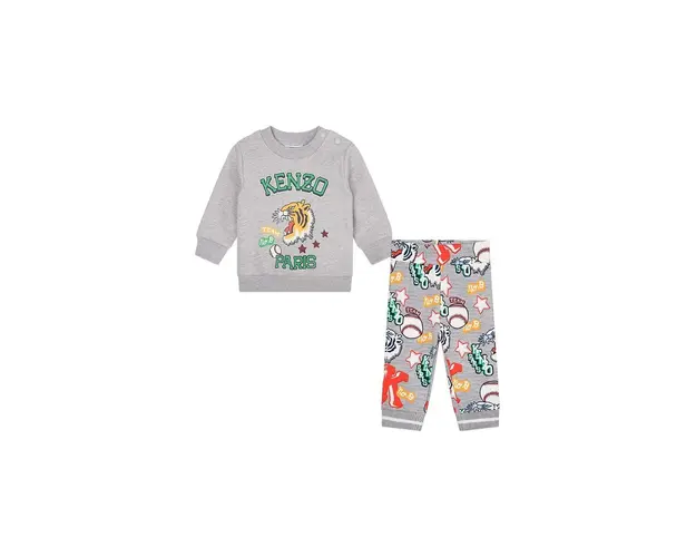 Kenzo Kids compleu lounge culoarea gri