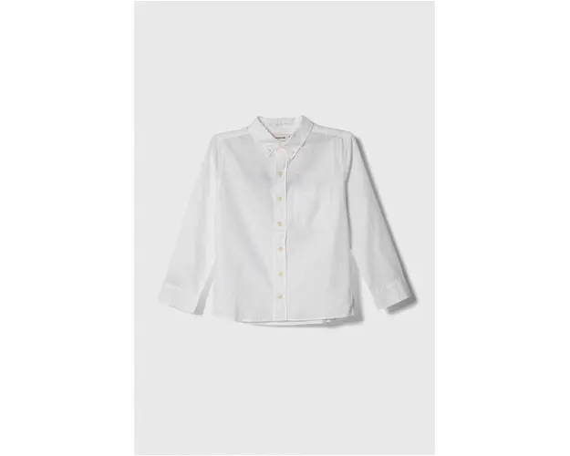 Abercrombie & Fitch camasa de bumbac pentru copii culoarea alb