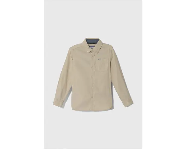 Pepe Jeans camasa din velur culoarea bej