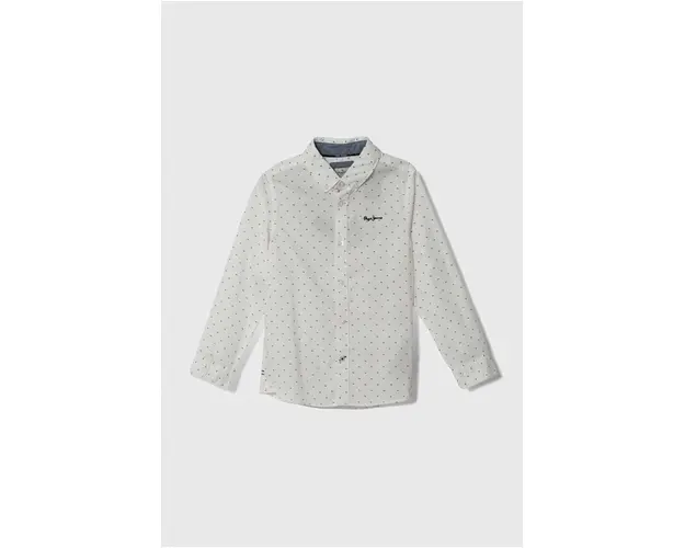 Pepe Jeans camasa de bumbac pentru copii culoarea alb
