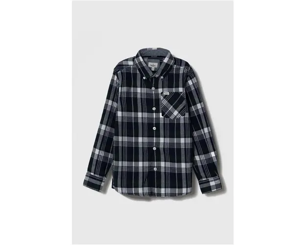 Pepe Jeans camasa de bumbac pentru copii culoarea verde