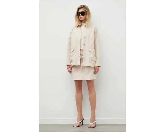 Résumé geaca femei, culoarea bej, oversize