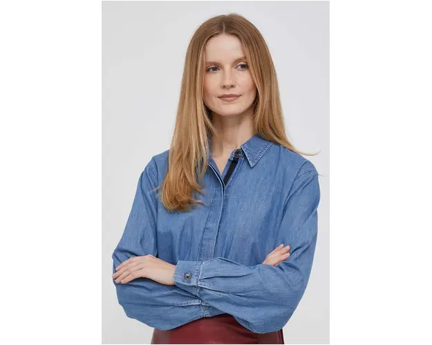 Dkny bluza subtire de blugi femei, neted