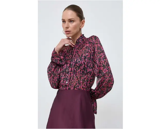 Morgan camasa femei, cu guler stand-up, regular