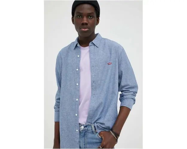 Levi's camasa din bumbac barbati, cu guler clasic, slim