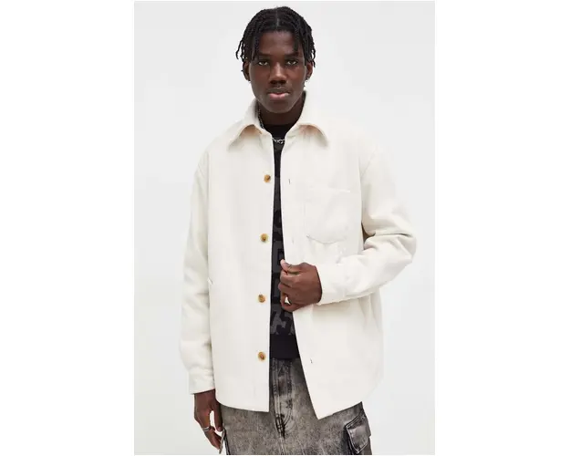 GCDS geaca barbati, culoarea bej, de tranzitie