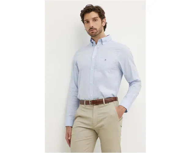 Gant camasa din bumbac barbati, cu guler button-down, regular