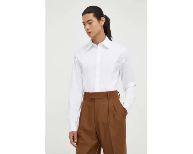 Tiger Of Sweden camasa barbati, culoarea alb, cu guler clasic, slim