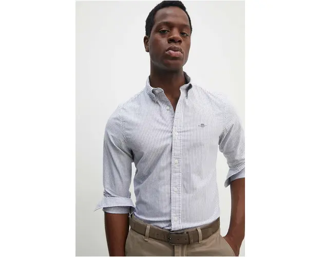 Gant camasa din bumbac barbati, cu guler button-down, regular