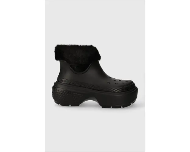 Crocs cizme de iarna Stomp Lined Boot culoarea negru, 208718