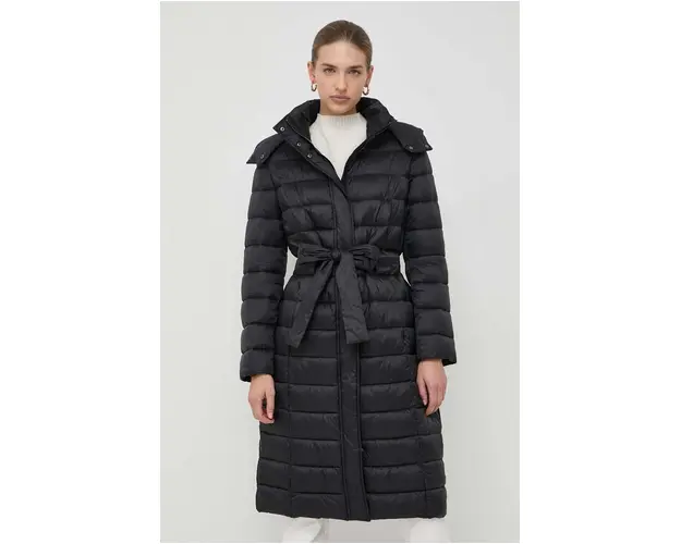 Trussardi geaca femei, culoarea negru, de tranzitie