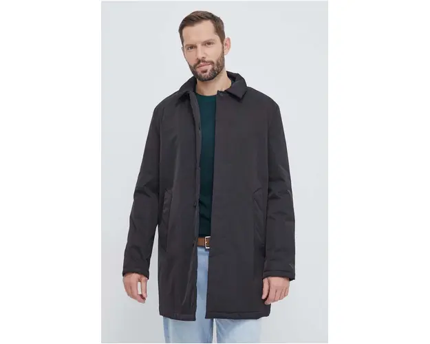 Trussardi geaca barbati, culoarea negru, de iarna