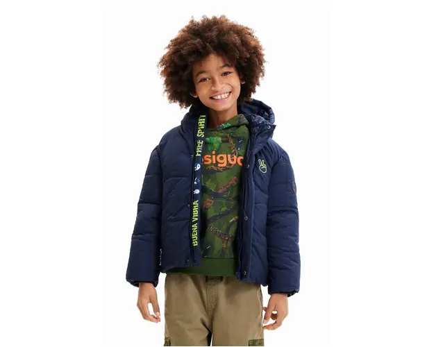 Desigual geaca copii culoarea albastru marin