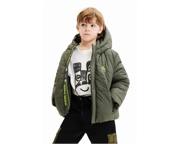 Desigual geaca copii culoarea verde