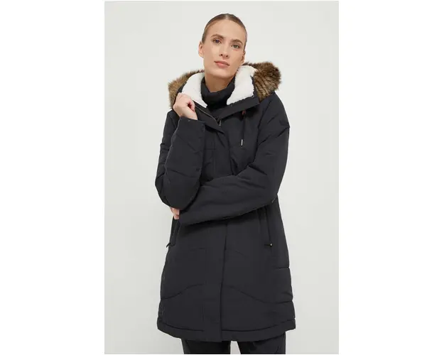 Roxy geaca femei, culoarea negru, de tranzitie