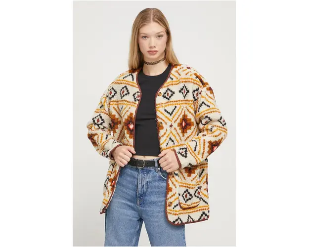 Billabong bluza femei, culoarea bej, modelator