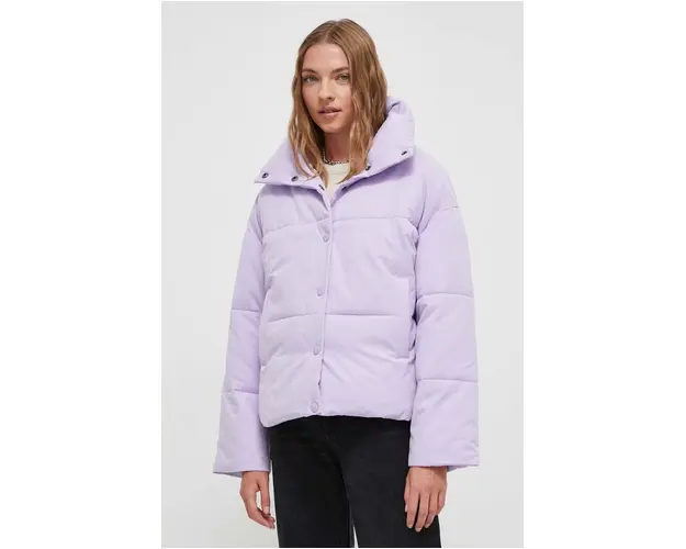 Billabong geaca femei, culoarea violet, de iarna, oversize