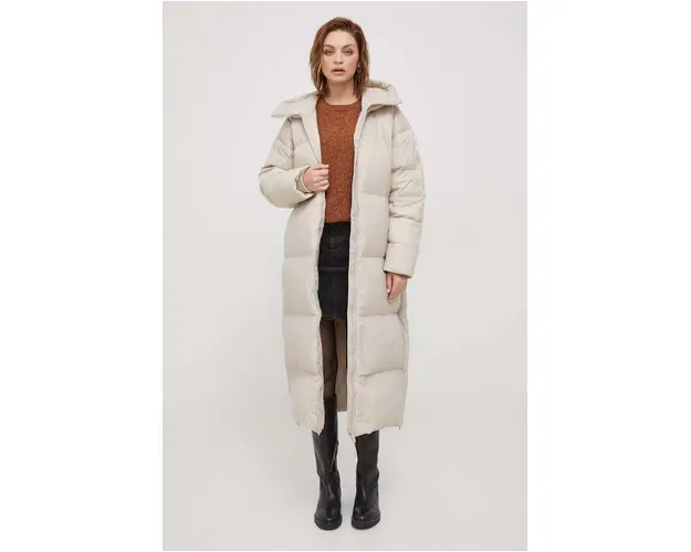 Bomboogie geaca de puf Anvers femei, culoarea bej, de iarna, oversize