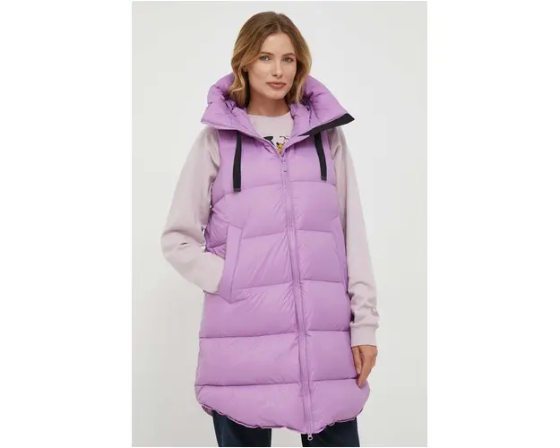 Bomboogie vesta femei, culoarea violet, de iarna