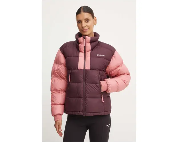 Columbia geaca femei, culoarea bordo, de iarna