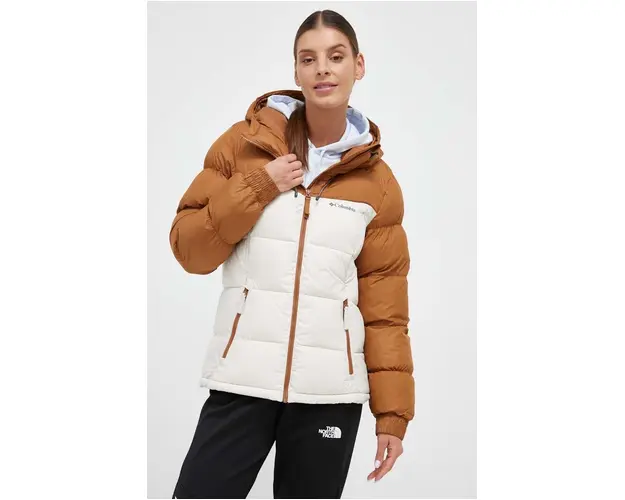 Columbia geaca femei, culoarea maro, de iarna