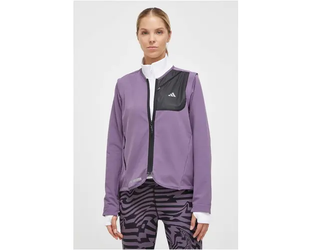 adidas Performance jacheta de alergare Ultimate Conquer the Elements COLD.RDY culoarea violet, de tranzitie