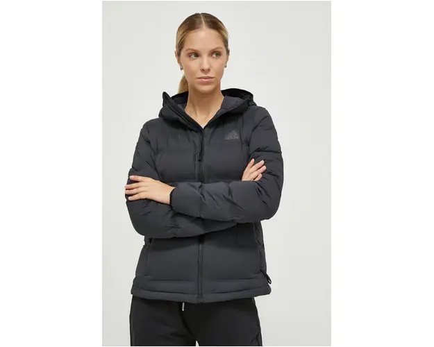 adidas geaca de puf femei, culoarea negru, de iarna