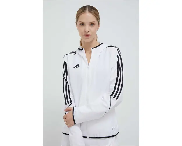 adidas Performance jacheta de antrenament Tiro 23 culoarea alb, de tranzitie IA1631