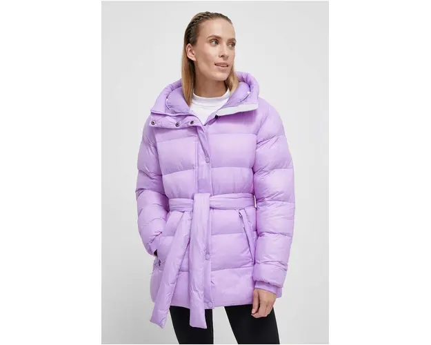 Helly Hansen geaca femei, culoarea violet, de iarna