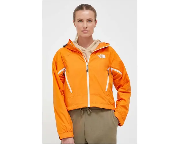 The North Face geaca femei, culoarea portocaliu, de tranzitie