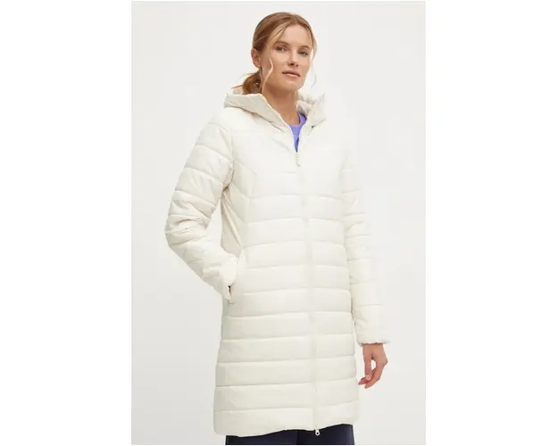 Puma geaca femei, culoarea alb, de iarna