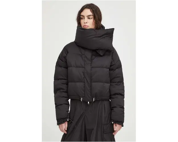Herskind geaca femei, culoarea negru, de iarna, oversize