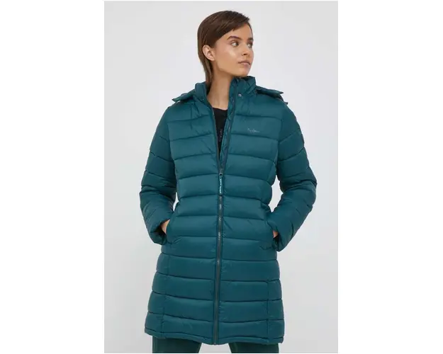 Pepe Jeans geaca femei, culoarea verde, de iarna