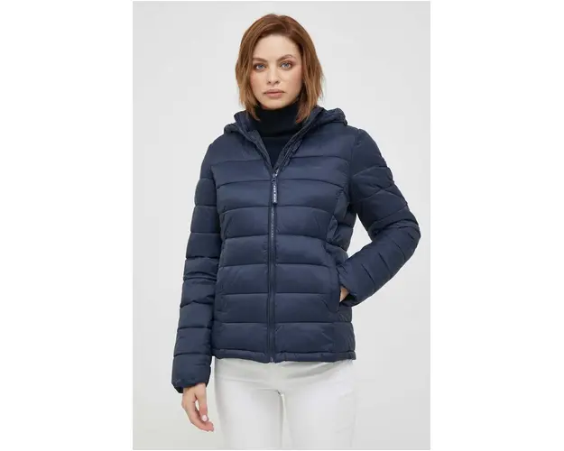 Pepe Jeans geaca Maddie femei, culoarea albastru marin, de tranzitie