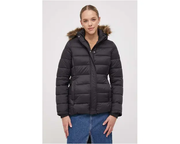 Pepe Jeans geaca femei, culoarea negru, de iarna