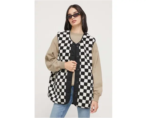 Vans vesta cu doua fete femei, culoarea negru, de tranzitie