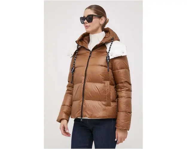 Deha geaca de puf femei, culoarea maro, de iarna