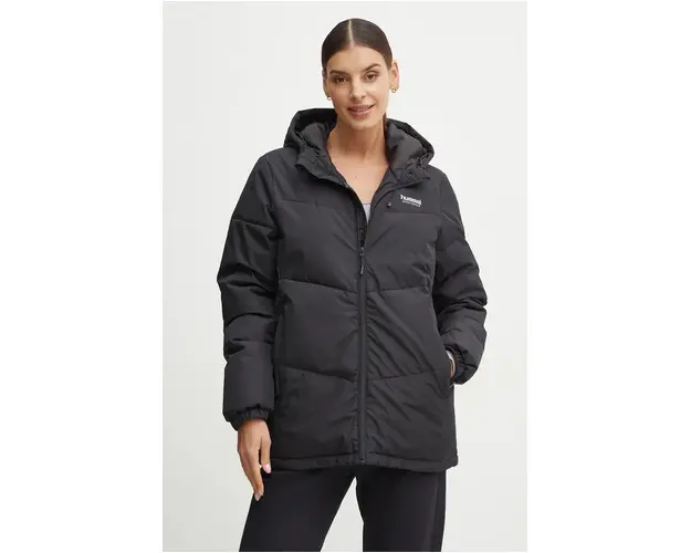 Hummel geaca femei, culoarea negru, de iarna