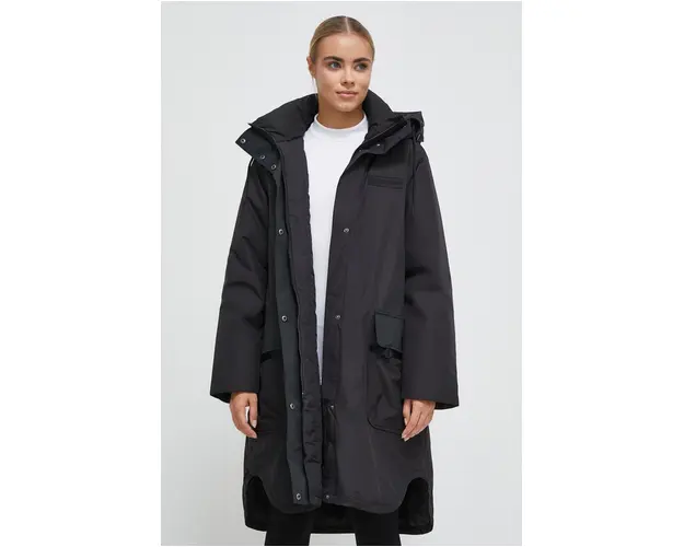 Didriksons geaca femei, culoarea negru, de tranzitie