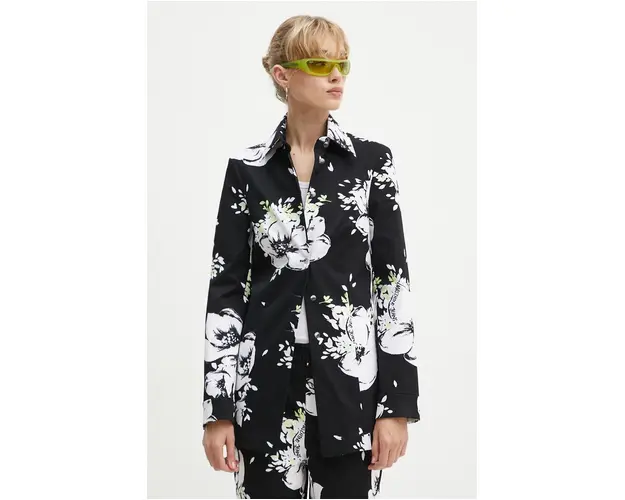 Moschino Jeans geaca jeans femei, de tranzitie, oversize