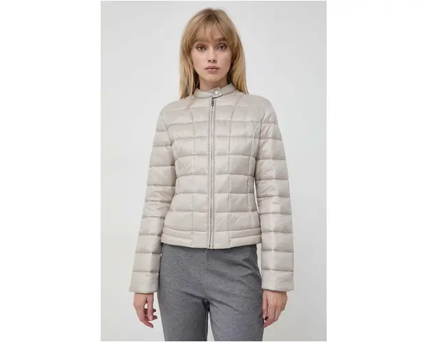 Trussardi geaca femei, culoarea bej, de tranzitie